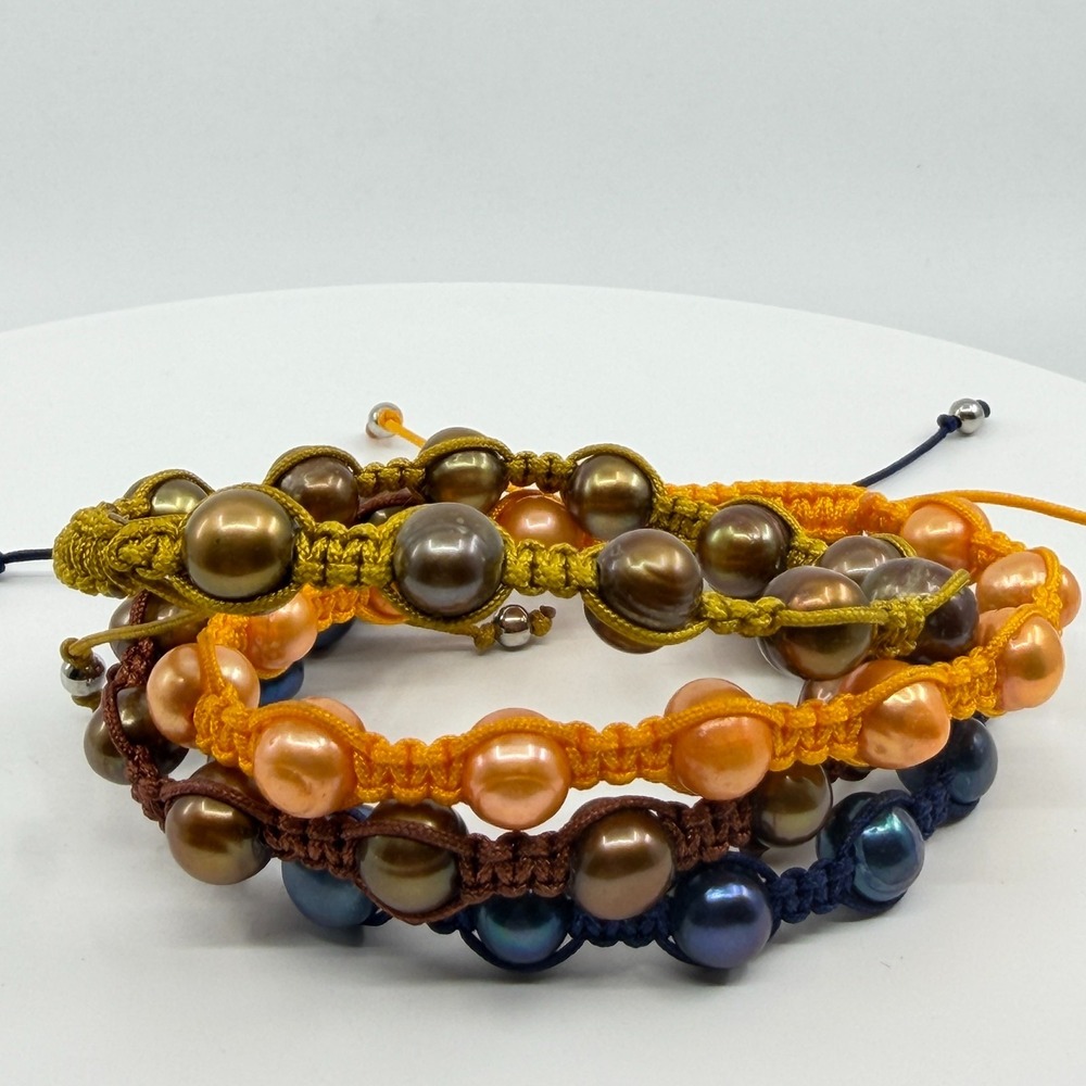 Boho Beaded Macrame Bracelets Set Multi Color Stackable Woven Adjustable Gift